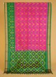 Two-Tone Pure Silk Patola Contemporary Saree